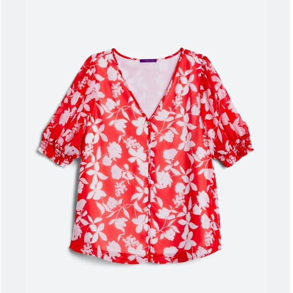 WEST KEI Smocked Sleeve Blouse - Picture 5 of 5